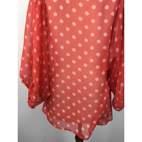 Hi There From Karen Walker Semi Sheer Polka Dot Top - Picture 6 of 6